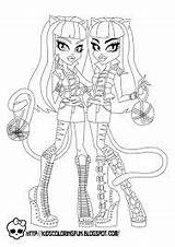 Monster High Coloring Pages Girls Printable Para Colorir Book Print Sheets Party Colouring Dolls Páginas Birthday Z31 Kids Purrsephone Odd sketch template