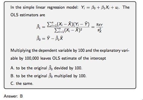 solved   simple linear regression model yi beta cheggcom