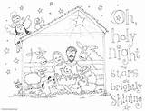 Nativity Coloring sketch template
