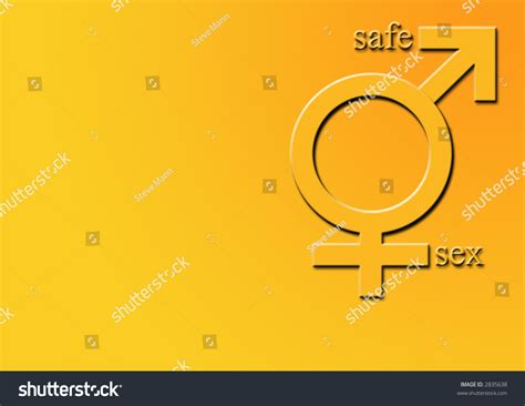 Sex Symbol 6 Of 7 Male Female And Safe Sex Text Stock