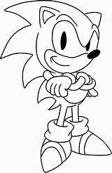 Coloring Sonic Pages Classic Hedgehog Popular sketch template