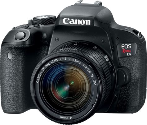 Canon Eos Rebel T7i Dslr Camera With Ef S 18 55mm Is Stm Lens Black