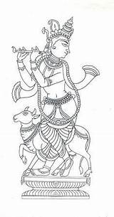 Madhubani Painting Indian Paintings Hindu Mural Pencil Patachitra Drawings Gods Outline Coloring Drawing Krishna Kalamkari Folk Kerala Avatar Tanjore Vishnu sketch template