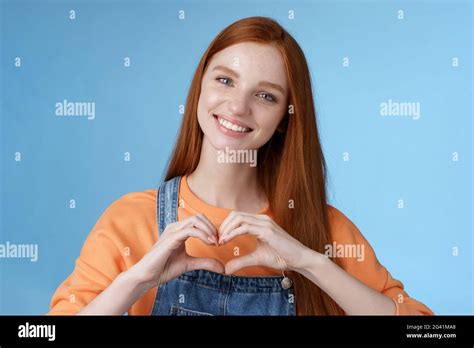 Love You Attractive Romantic Tender Redhead Smiling Gentle Girlfriend