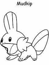 Coloring Pages Pokemon Printable Mudkip Comments sketch template