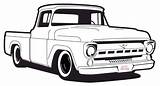 Ford Trucks Truck F100 Coloring Pages Hot Car Drawings Cars Chevy Draw Rods Uploaded User sketch template