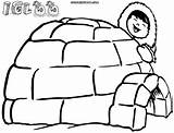 Igloo Coloring Pages Drawing Print Getdrawings sketch template