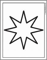 Star Coloring Eight Pages Point Stars Printable Simple Print Color Colorwithfuzzy sketch template