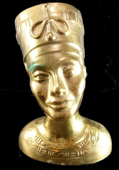 Egyptian Queen Nefertiti Bust Sculpture Arnels Vintage
