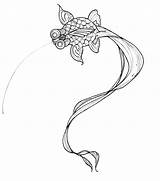 Chinese Kites Kite Drawing Goldfish Getdrawings sketch template