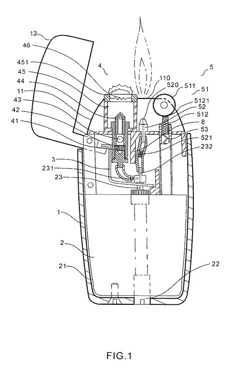 patent  windproof lighter  flint igniter google patents