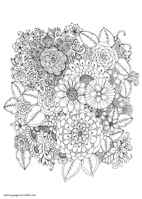 flower coloring pages  adults  coloring pages   flower