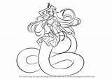 Monster Musume Miia Draw Drawing Step Tutorials Anime sketch template