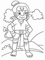 Hanuman Coloring Pencil Pages Lord Template sketch template