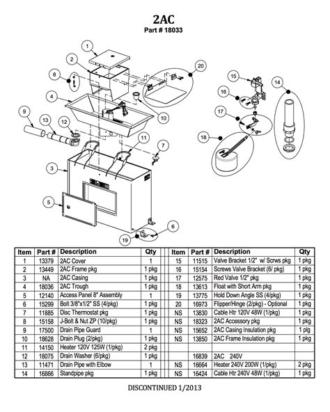 ac parts list ritchie discontinued waterer