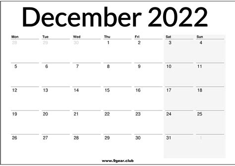 december  uk calendar printable printable calendars