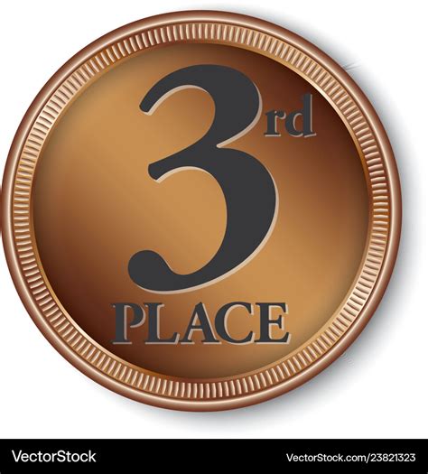 place bronze medal royalty  vector image