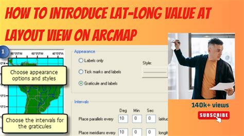 introduce lat long   layout view  arcmap youtube