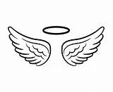 Wings Halo Angel Svg Vector Memorial Etsy  Tattoo Silhouette Cricut Cut Drawing Small Heart Designs Pdf Tattoos Sold Loss sketch template