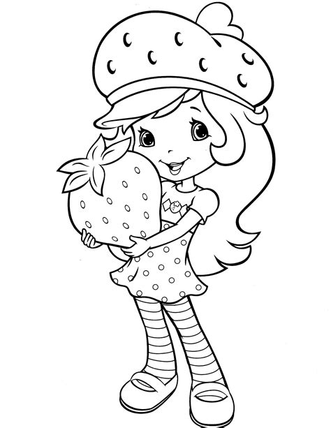 cute strawberry shortcake coloring pages  educative printable