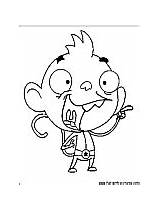 Wally Coloring Rocket Monkeys Pages Fun sketch template