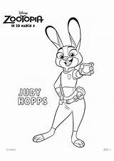 Coloring Pages Judy Zootopia Hopps Officer Police Printable Pdf sketch template