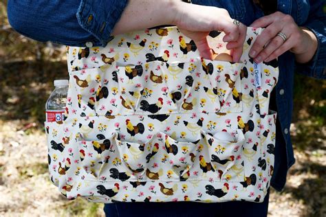 hen couture egg collecting utility tote bag cackle hatchery