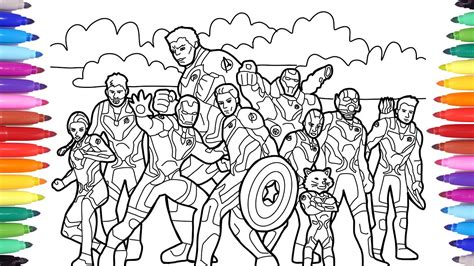avengers endgame colouring pages printable coloringpages
