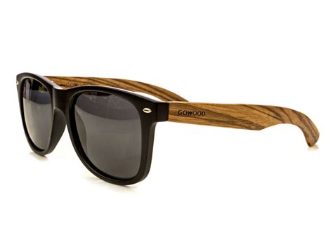 classic wayfarer sunglasses with zebra wood legs go wood