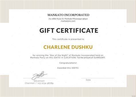 gift certificate template  microsoft word microsoft publisher