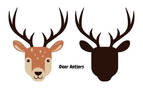 images  antler pattern printable  reindeer antler