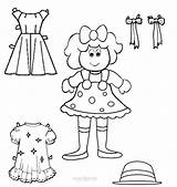 Doll Paper Coloring Printable Pages Dolls Templates Template Clothes Cool2bkids Sampletemplatess Popular sketch template