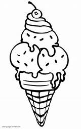 Ice Cream Coloring Pages Printable Kids Food Drawing Summer Beautiful Colouring Sheets Print Helados Cute Cupcake Kawaii Candy Sundae Easy sketch template