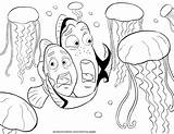 Dory Marlin Nemo Coloring Pages Finding Disney sketch template