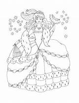 Princess Coloring Pages Classic Castle Crown Fashion Jewelry Necklace Bracelets Dress Dresses Features Hair sketch template