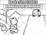 Coloring Pages Safety Road Street Colouring Walking Outlaws Color Highway Roads Colour Activity Resolution Streets Car Template Elementary Medium sketch template