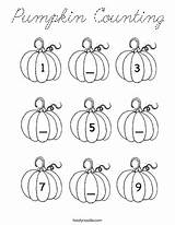 Coloring Counting Pumpkin Cursive Favorites Login Add sketch template