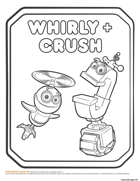 coloriage rusty rivets whirly  crush coloring page jecoloriecom
