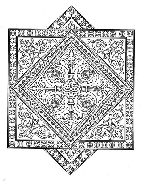 dover decorative tile coloring book dover coloring pages pattern