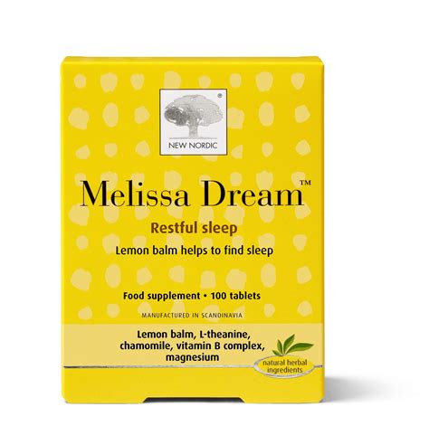 New Nordic Melissa Dream Tablets Bia Follain Health Food Shop
