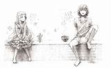 Pencil Wallpaper Wallpapers Sketch Sad Drawing Romantic Girl Sketches Boy Alone Pic Wallpaperset sketch template