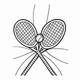 Tennis Coloring Pages Rackets Color Printable Ball sketch template
