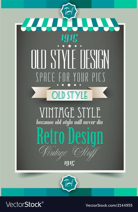 vintage retro page template royalty  vector image