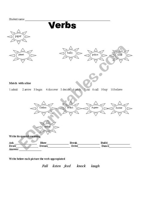 verbs esl worksheet  alejandra