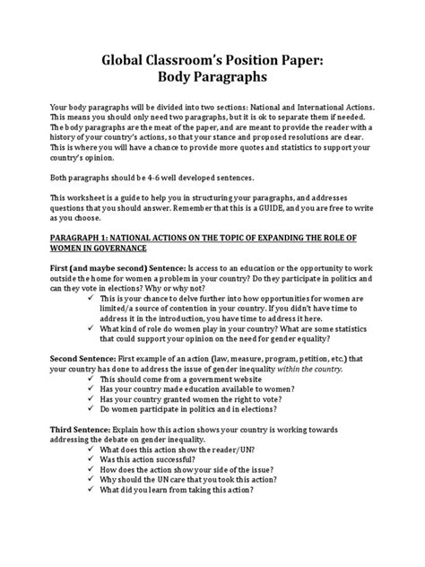 position paper body paragraphs gender ethnicity race gender