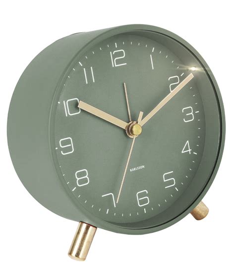 karlsson wecker alarm clock lofty metal matt  cm green kagr