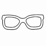 Eyeglasses sketch template
