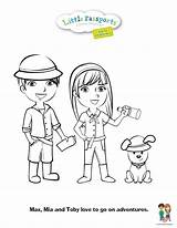 Coloring Kids Sheets Explorers Mia Toby Max Sheet Featuring Enjoy Early Characters Print sketch template