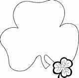 Coloring Shamrock Pages Print Back sketch template