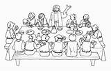 Supper Last Coloring Pages Bible Clipart Kids Jesus Clip Easter School Colouring Lord Sunday Sheet Lords La Cliparts Clipground Christian sketch template
